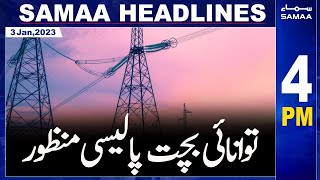 Samaa News Headlines 4pm | SAMAA TV | 3rd January 2023