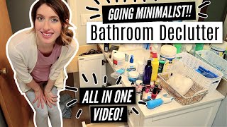 *NEW* Extreme Declutter & Organize 2021 | Messy to Minimalism Series | ENTIRE Bathroom Decluttering