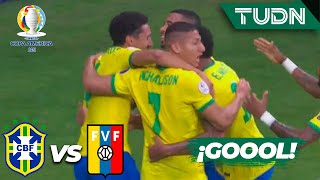 ¡GOOOOL! ¡Marquinhos anota el primero! | Brasil 1-0 Venezuela | Copa América 2021 | GrupoB-J1 | TUDN
