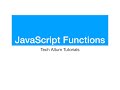 JavaScript Functions | JS Function declaration and expressions