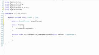 Play Sounds in Windows Forms App (C# .NET)