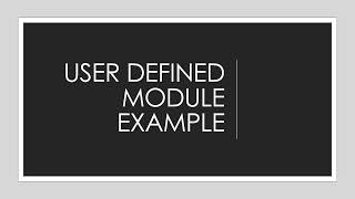 Modules in Python | Standard, User-defined & Third Party Module | Python Lectures |