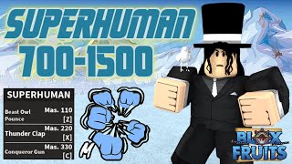 Noob to Pro using SUPERHUMAN in Bloxfruits|Roblox