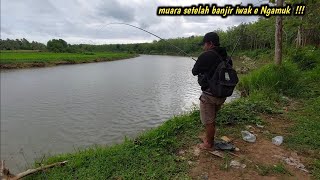 Mancing di muara setelah banjir iwak e Ngamuk