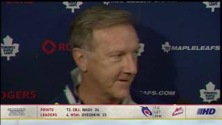 Ron Wilson making fun of Patrick Kane at the Pre-Game Skate Press Conference (HD)