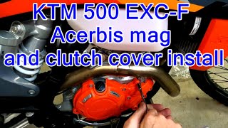 KTM 500 EXC-F Acerbis clutch and mag cover install