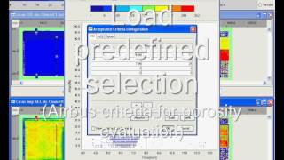 ULTIS - Graph [Amplitude vs ToF] for porosity evaluation