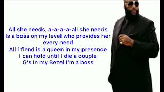 Rick Ross - You the boss Ft. Nicki Minaj (Lyrics)