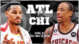 Chicago Bulls vs Atlanta Hawks  Game Highlights | Apr 1 | 2024 NBA Season