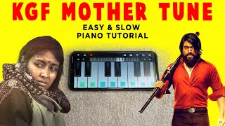 KGF Mother Tune | Sabse Bada Yodhaa | KGF | Easy & Slow Piano Tutorial | #Shorts #KGF #KGFMotherTune