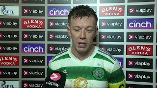 Celtic's Callum McGregor reacts to 2-0 win over Kilmarnock in Viaplay Cup semi-final