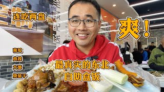 东北13元管饱，自助盒饭，几十种菜式任你挑选，算不算物价的天花板，简单、便捷、美味，连吃2大盘，满足感爆棚