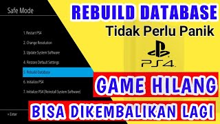FIX RESTORE GAME PS4 HILANG SETELAH REBUILD DATABASE PS4 9.00