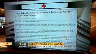 J.C. Penney brings back sale prices for stores