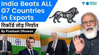 India Beats All G7 Countries in Exports Growth | Current Affairs