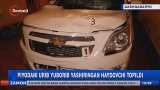 Piyodani urib yuborib yashiringan haydovchi topildi