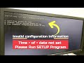 invalid configuration information - please run setup program