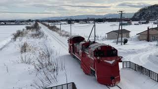 宗谷本線　排雪列車　雪３５１　ＤＥ１５　南比布跡　北永山～比布間