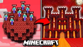 100 WIDZÓW vs NETHER w MINECRAFT!