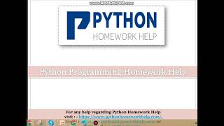 Python Programming Homework Help