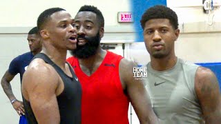 Russell Westbrook, James Harden & Paul George Go At It At Rico Hines UCLA Run