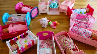Baby Born Baby Annabell Baby Dolls Nursery Room Bedtime and Care Routine Compilation