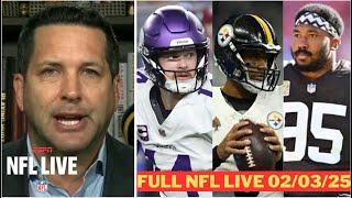 FULL NFL LIVE | Adam Schefter latest on Myles Garett trade request, Darnold or Wilson to Raiders?