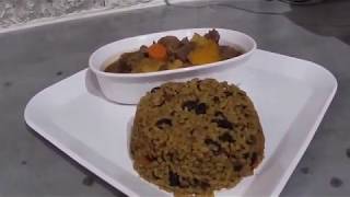 Arroz congri estilo puertorriqueño