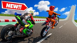 Doing IMPOSSIBLE STUNTS with Motorcycles & Dirt Bikes in BeamNG Drive Mods!