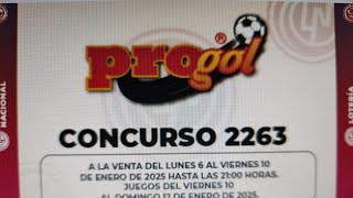 resultados Progol 2263 resultado final así termino la kina