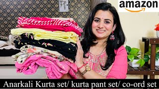 Partywear Special Amazon Kurta Set Haul, Embroidered Kurta Pant \u0026 Dupatta, Co-Ord Set, Kurta Palazzo