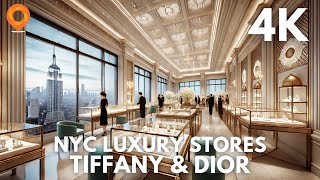 Luxury NYC Tour: Tiffany, Dior, Trump Tower \u0026 Stanley Tumblers Event on 5th Ave (POV)