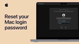 How to reset your Mac login password | Apple Support