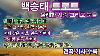 몰래 한 사랑 그리고 눈물 -  백승태