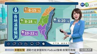 急凍寒流襲台 今晚明晨最冷｜華視生活氣象｜華視新聞 20201230