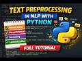 Text Cleaning for NLP in Python | Tokenization, Stopwords, Lemmatization Explained