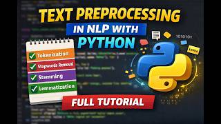 Text Cleaning for NLP in Python | Tokenization, Stopwords, Lemmatization Explained