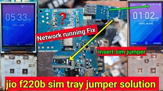 jio f220b sim track jumper fix ✅️ jio f220b sim not working | jio f220b network running