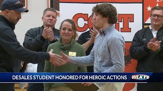 DeSales High School senior honored after saving two girls from frozen lake