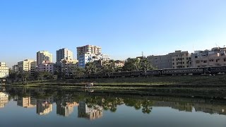 Akhaura to Dhaka Titas Commuter Train Passing Moghbazar in Full Speed