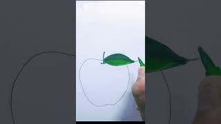 Apple 🍎 drawing with colour full drawing || kids drawing art #shorts #apple