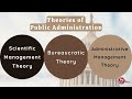 3 classical theories of public administration scientific management bureaucratic administrative