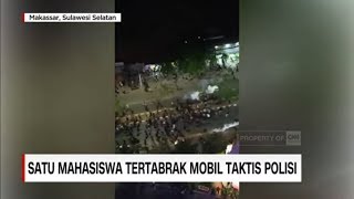 Tertabrak Mobil Taktis Polisi, Mahasiswa di Makassar Kritis