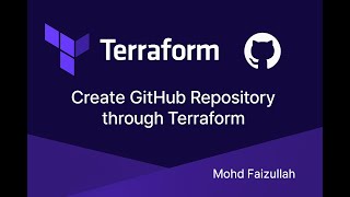 Create GitHub Repository through Terraform