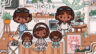 ˙ . ꒷ 🌃 FAMILY NIGHT ROUTINE !🍲 *CHAOTIC* ˙˚⋆𐙚｡ 💐|| *voice 🎙️* || Toca life world 🌎