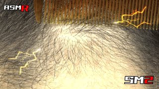 [Eczema ASMR]The sound of scratching the extremely itchy nape with a comb