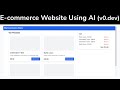 I created E-Commerce website in just 5 minutes using V0.dev | React | AI for coding