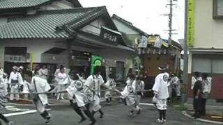 中津祇園　平成21年度　朝車　船町上の辻にて　龍王町祇園車