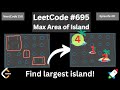 LeetCode #695 (Max Area of Island) using Python | Solving all 150 NeetCode Problems | Episode 40