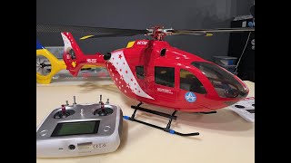 FLISHRC  - EC 135 450 size Scale Helicopter build and flight review